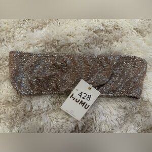 Show Me Your Mumu Gold Metalic Sequin Bandaeu Top Size- S NWT